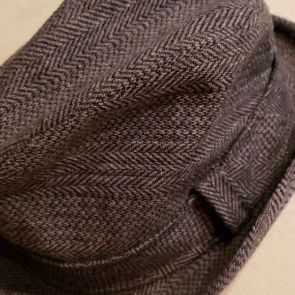 BEE Hats USA Fedora Wool Herringbone Black & Grey - Picture 8 of 9